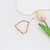 Traje de Pulsera Collar Simple Ins para Mujeres Europeas y Americanas Pulsera de Acero Inoxidable Cadena Elegante Chapada en Oro Joyería de Alta Gama