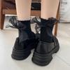 Meias Lolita de Meia Panturrilha Preto e Branco Estilo Balé para Mulheres com Laço no Calcanhar Ins Trend Fábrica Zhuji Oulianbird