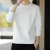Venta al por mayor de fábrica suéter de algodón otoño e invierno para hombre talla grande talla grande talla grande ropa de otoño holgado combinable a la moda top de cuello redondo