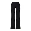 Conjunto de top corto fruncido en la cintura de un hombro estilo chica atrevida + cárdigan corto de manga media + pantalones largos ajustados acampanados para mujer