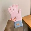 Guantes de Lana Tejidos Cálidos de Invierno para Mujer con Terciopelo Engrosado para Ciclismo Vehículos Eléctricos con Pantalla Táctil para Estudiantes para Montar al Aire Libre para Prevenir el Frío