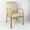 Silla de Comedor de Madera Maciza para Uso Doméstico, Reposabrazos y Respaldo Sencillos de Madera Curvada, Silla para Oficina y Residencia de Ancianos, Silla de Mahjong, Silla Cómoda Nórdica Moderna