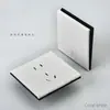 Tipo 86 Socket de Interruptor de Pared Oculto Interruptor Blanco Mate Tacto Suave Socket de Cinco Orificios Ultradelgado Panel Doble Al Por Mayor