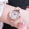 Reloj de Mujer Redondo Retro Goldie 13034 Escala Romana Versátil Reloj para Estudiante Correa de Cuarzo Reloj para Dama Venta al por Mayor