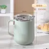 Taza de café sellada a prueba de fugas de alto valor con tapa, juego de taza de acero inoxidable 304 para niñas, taza térmica de alta calidad