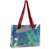 Bolsa Tote Laser PVC Celebridade da Internet Cor Brilhante Bolsa de Presente Loja de Roupas de Exposição Alto Valor Estético Bolsa Tote Laser de Compras