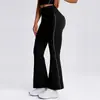 Calças Flare de Yoga com Cintura Alta para Controle da Barriga para Mulheres, Roupa de Yoga para Exterior, Calças Flare para Fitness, Calças Esportivas Flare de Perna Larga para Yoga para o Verão