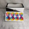 Flores Preservadas 4-5cm Rosas de Gradiente Colorido Caja de Dos Tonos Flores Personalizadas al por Mayor Deslumbrantes