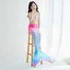 Traje de baño de cola de sirena para niños de comercio exterior europeo y americano, traje de baño para bebé con aletas, atuendo de actuación para niñas, secado rápido