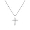 AliExpress Novo Quente Colar de Prata Esterlina 925 Cruz Completo Diamante Corrente de Clavícula Feminina Bolsa Pingente de Ouro Ouro 14K