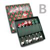 Conjunto de Colheres de Natal Fofas Transfronteiriças Colher de Café Colher Criativa para Mexer Garfo Caixa de Presente de Natal Utensílios de Mesa Garfo de Sobremesa