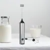 Espumador de Leche de Mano Recargable - Doble Batidor Espumador de Leche Manual - 3 Niveles de Velocidad - Batidores Eléctricos para Café (Mejorado - Acero Inoxidable sin Base)