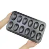 Molde para Pastel de 12 Conchas Molde para Madeleines Molde para Hornear Galletas Bandeja para Hornear de Acero al Carbono Engrosada