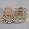 Pulseira Redonda de Espiga de Trigo Europeia e Americana com Abertura Unissex Estilo Retrô Pulseira de Nicho de Alta Qualidade Versátil Acessórios para Pulseira Venda por Atacado