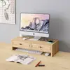 Soporte para Monitor de Computadora Elevador de Escritorio con Cajón para Estación de Trabajo de Oficina