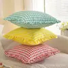 Almohada con volantes y encaje hecho a mano, cojín para cabecera, almohada dopamina primavera/verano, cuadros estilo ins 45*45