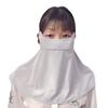 Máscara Guanhui de verano fina resistente a los rayos UV, protección para el cuello, capucha, protector solar en las esquinas, protección para el cuello, de una pieza para mujer.