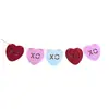 Decoración de Pancarta con Corazón Xo Amor Decoración del Día de San Valentín Banderines Románticos Rosas Rojos para Fondo de Habitación de Boda