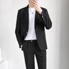 High-end solto primavera e verão estilo coreano Duffy terno casual bonito homens leve maduro estilo bonito terno jaqueta