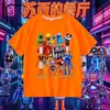 Restaurante de Suzi Salón Pizzy Ropa Infantil Camisetas Casuales Estampadas de Verano para Niños de Manga Corta y Media