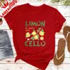 Camiseta Vintage de Limão LaDolceVita Transfronteiriça, Camisa com Design Criativo de Limão, Camiseta Italiana para o Verão