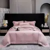Conjunto de Quatro Peças Modelo Novo 2026, Conjunto de Quatro Peças Estilo Luxo Leve, Conjunto de Quatro Peças de Algodão de Fibra Longa de Xinjiang Acetinado, Confortável para Quarto de Dormitório