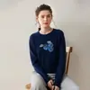 Nuevo Estilo Otoño e Invierno Suéter 100% Cachemir Puro para Mujer, Ropa Relajada, Holgado, de Moda y Cómodo, Suéter de Punto Básico de Cuello Redondo
