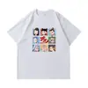 2025Mi Nuevo Cuello Redondo Holgado Primavera y Verano Algodón Puro Versátil Casual Diario de Manga Corta Estilo Familiar para Hombres y Mujeres