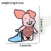 Insignias de Metal de Personajes de Dibujos Animados de Cine y Televisión Europeos y Americanos Winnie the Pooh y Tigger Broche de Aleación Puerquito Pijer Pin