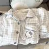 Pijama de Invierno, Franela, Engrosado, Largo, Dulce, Cálido, Lindo Moño, Se Puede Usar Afuera, Ropa para el Hogar