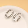 Pendientes de plata dorada con diseño de nicho de acero inoxidable, de moda, sencillos y de alta gama, estilo europeo y americano, venta al por mayor