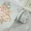 Papel Pintado Autoadhesivo 3D Tridimensional Engrosado No Tejido Precisión Estilo Europeo Pastoral Dormitorio Cálido Cabecera Sala de Estar Pared de Fondo Papel Pintado