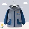 Chamarra de plumón para bebé de manga larga con capucha protectora, babero impermeable y resistente a la suciedad para comer, chaqueta delantal para niños de otoño e invierno