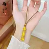 Colgante de Cobre Chapado en Oro Estilo Antiguo Tendencia en Tiktok con Mantra de Seis Palabras y Ocho Tesoros, Accesorio DIY