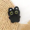 Gatinho Preto Segurando um Peixe, Cachecol de Gato Preto, Pequenos Acessórios, Pelúcia Barulhenta, Pingente de Bolsa para Casal, Pequeno Presente