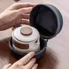 Juego de Té Japonés para Viaje al Aire Libre, Una Tetera y Dos Tazas, Juego de Té Kung Fu, Bolsa de Viaje para Coche, Recuerdo, Regalo de Fiesta Anual
