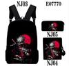 Mochila Fire Shadow nueva mochila transfronteriza traje de tres piezas caricatura moda hombres y mujeres estilo callejero universitario