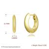 Fabricante Vende Pendientes Redondos Planos de Oro Grueso de Color Duradero, Modernos y a la Moda, Transfronterizos Kzce527