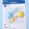 Chaveiro de resina macio e fofo de estrela rechonchuda de macaron, pingente de chaveiro com contas, charm de bolsa de desenho animado fresco e adorável