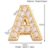 K62 Accesorios populares europeos y americanos letra latón circón chapado en oro de 18 quilates colgante pequeño collar colgante