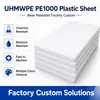 Lámina de Plástico UHMWPE PE1000 Resistente al Desgaste Personalizada de Fábrica
