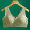 Roupa íntima de alta qualidade com botões frontais para mulheres de meia-idade e idosas, Sutiã confortável e respirável, Sutiã esportivo com bojo push-up anti-flacidez