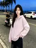 Nueva chaqueta casual versátil de moda de nicho para otoño, sudadera con capucha versátil de moda única y simple para mujer