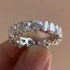 Anillo Geométrico de Corazón Exquisito y Soñador Japonés y Coreano Cao Shi, Joyería Versátil Personalizada con Circonita, Sentido del Diseño y Diseño Elegante