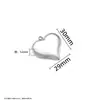 Colgante de Corazón Hueco Pulido de Alta Calidad Acero Inoxidable Accesorios DIY Cadena de Suéter Colgante Colgante Pequeño Exquisito
