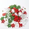 Nuevo Copo de Nieve Blanco de Madera Navideño del Fabricante Decoración Navideña Hecha a Mano DIY Astillas de Madera Dibujo Animado Copo de Nieve Blanco Madera
