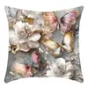 TEMU Funda de Almohada de Lino con Estampado de Mariposa 3D Imitación Color Retro Mariposa con Lentejuelas Brillantes
