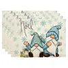 Amazon Manteles Navideños Muñeco de Nieve Árbol de Navidad Manteles Decoración de Mesa de Comedor Occidental Manteles Aislantes Fiesta Navideña