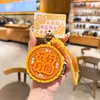 Nuevo llavero de luna llena de mediados de otoño en cuero para mujer, diseño de caricatura lindo, amuleto de buena fortuna y luna llena para bolso, pequeño regalo para el Festival de Mediados de Otoño