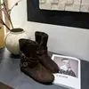 Botas Martin con plantillas interiores para aumentar la altura, botas retro estilo western Birkenstock otoño/invierno, colección 2026, botines cortos de punta redonda para mujer de 5 cm